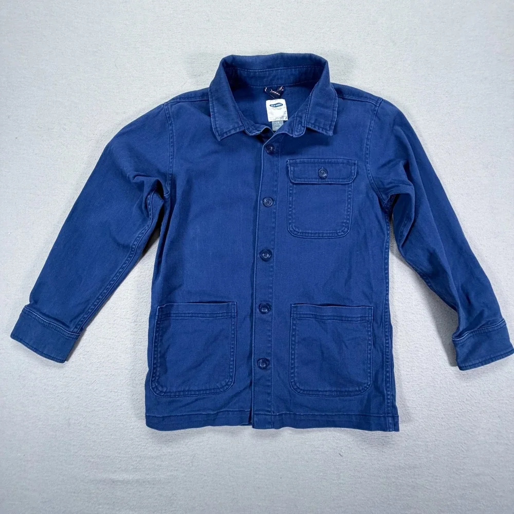 Old‎ Navy Chore Coat Kids Size L (10-12) Blue Utility Field Jacket